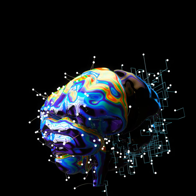 A digital brain representing connected organisational intelligence